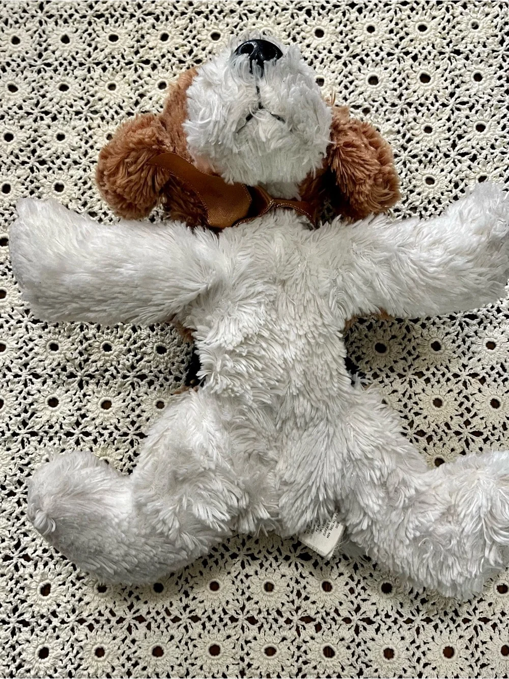 Russ Berrie Shining Stars Beagle Dog Plush Brown White Black Ribbon